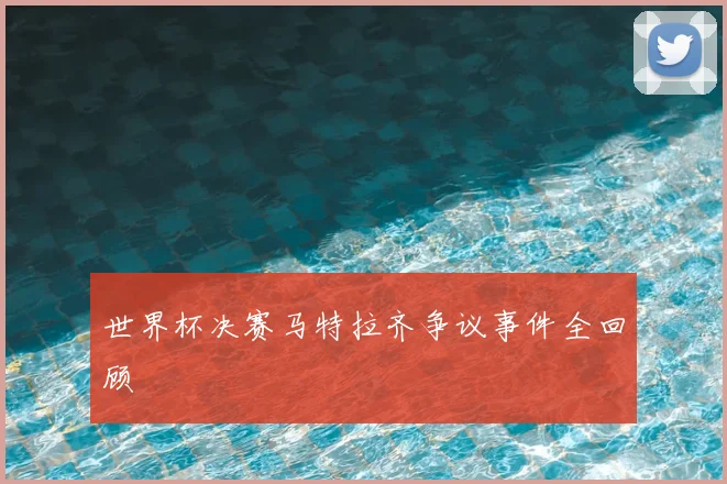 世界杯决赛马特拉齐争议事件全回顾